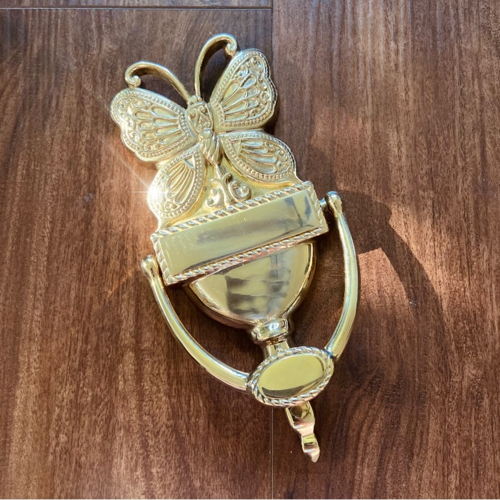 Vintage Brassbell Co. Brass Butterfly Door Knocker